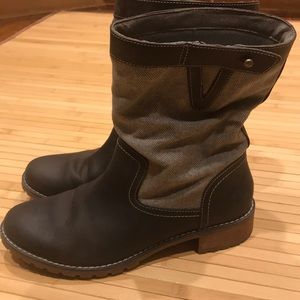 Gray Timberland boots